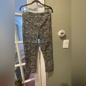 Soft Surroundings Black and White stretchy ankle Pants
